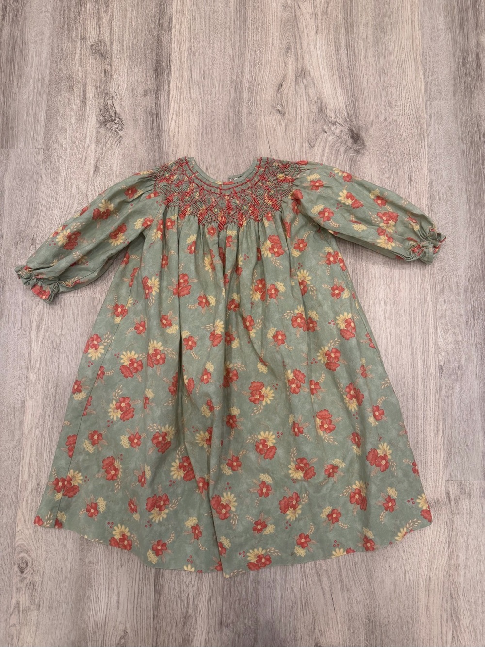 Handmade High Tea Floral Smocked Dress Vintage Cottagecore